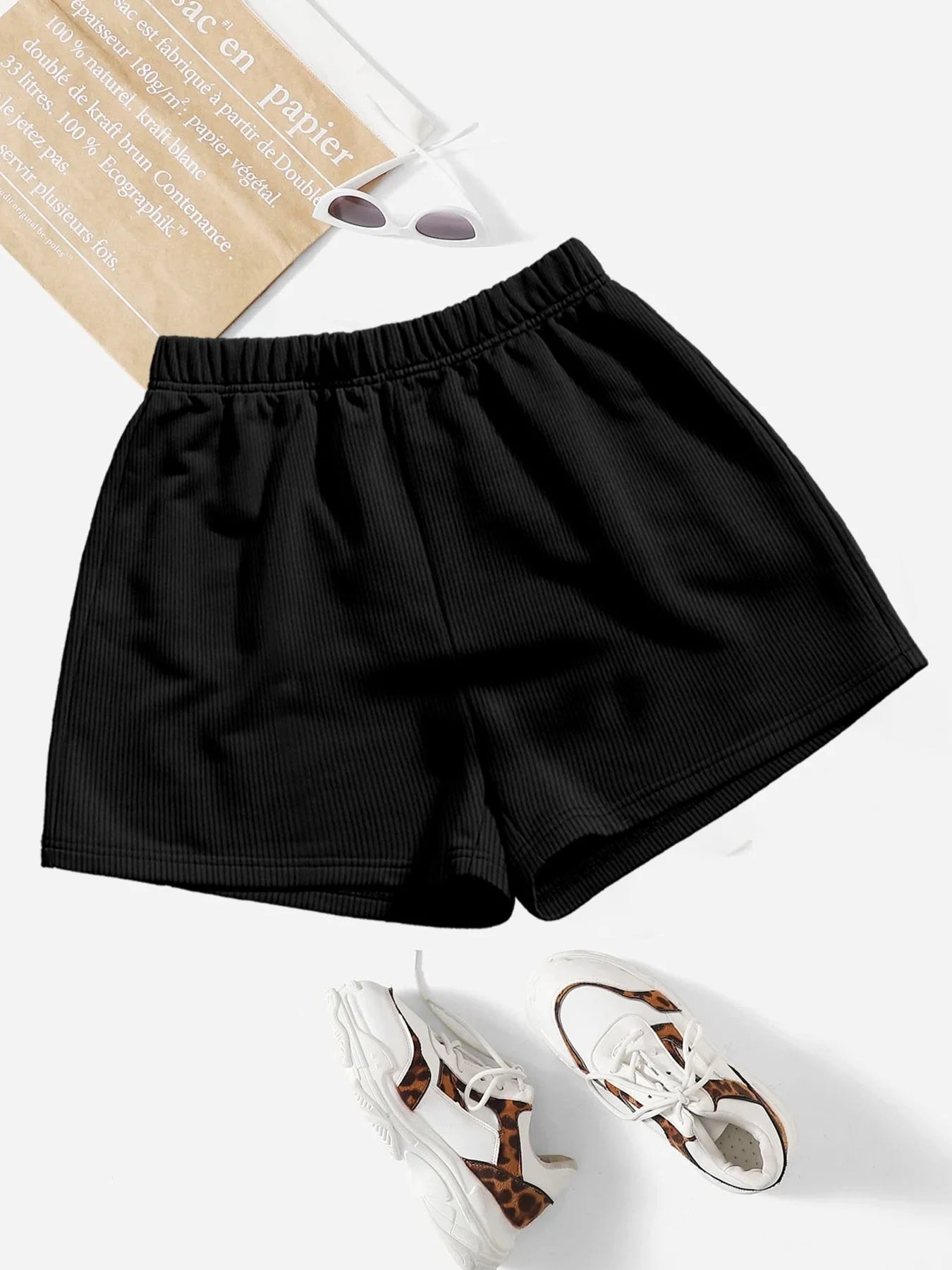 Solid Colour Women's Shorts Yoga Fitness Outer Women's High Stretch Breathable Casual Pants