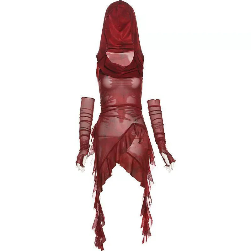 Ruffle Long Sleeve Sexy T-Shirts Fashion Women Y2K Irregular Asymmetrical Korean Crop Tops Casual Sheer Mesh Autumn Chic Tees