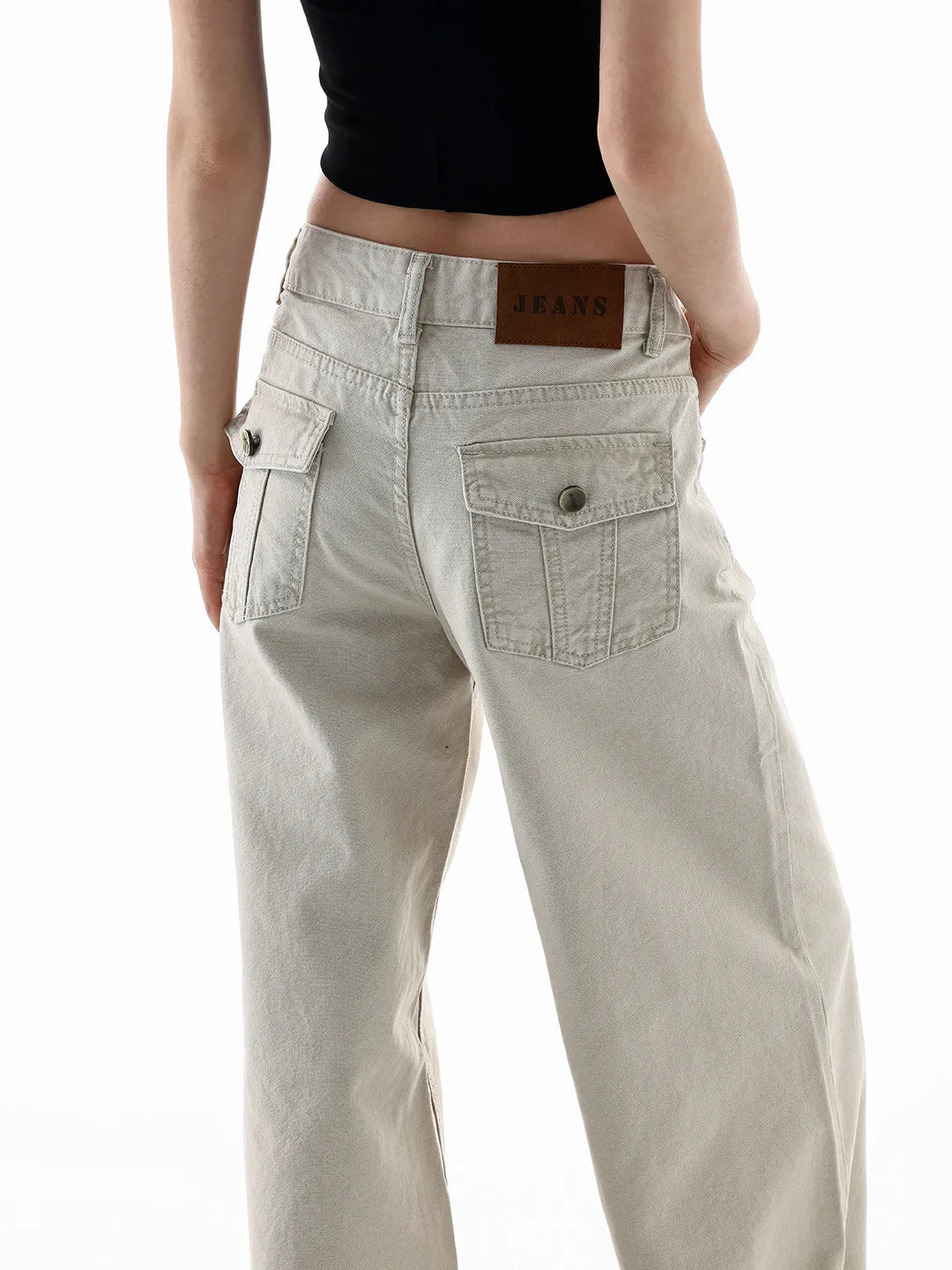 American Vintage 2000s Style High Waist Jeans Pants Spring Fashion Women's Baggy Y2K Wide Leg Denim Trouser Female Clothes