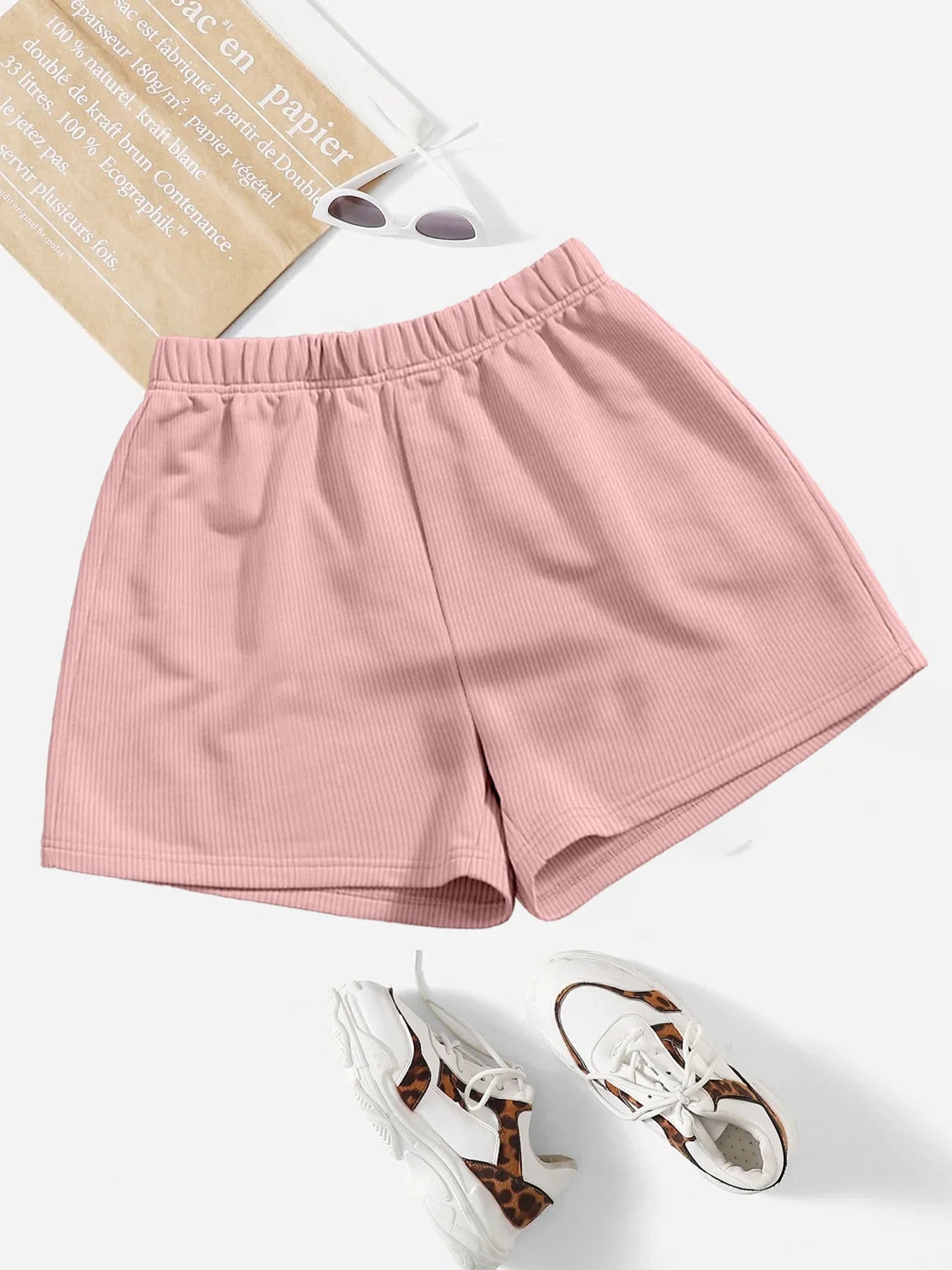 Solid Colour Women's Shorts Yoga Fitness Outer Women's High Stretch Breathable Casual Pants