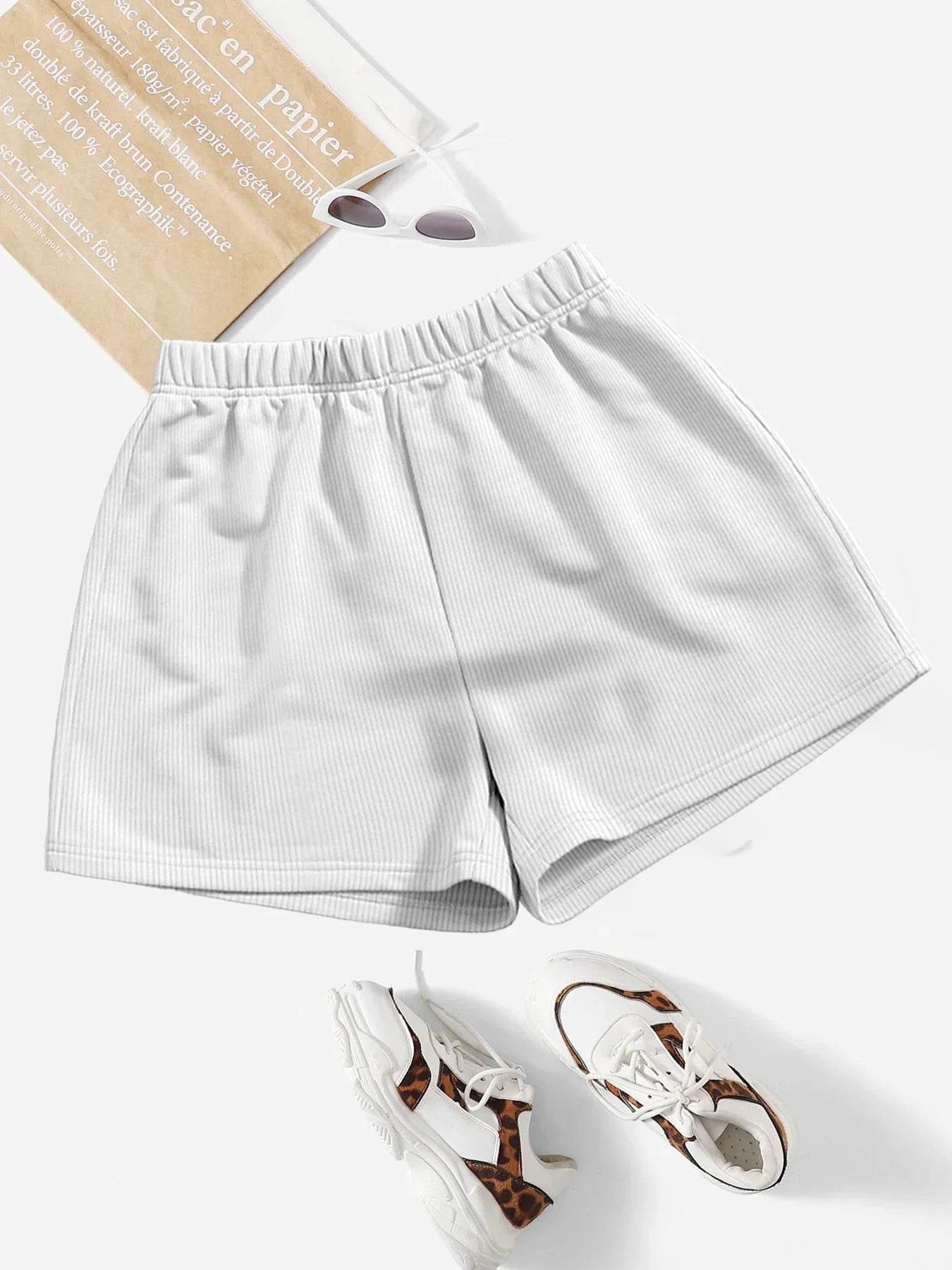 Solid Colour Women's Shorts Yoga Fitness Outer Women's High Stretch Breathable Casual Pants