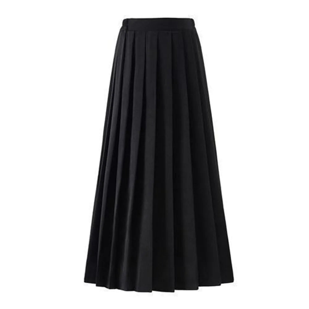 2026 Fashion New Pleated Skirts Women S-5XL Vintage Young Basic Leisure Korean All-match Autumn High Waist Female College Clothe