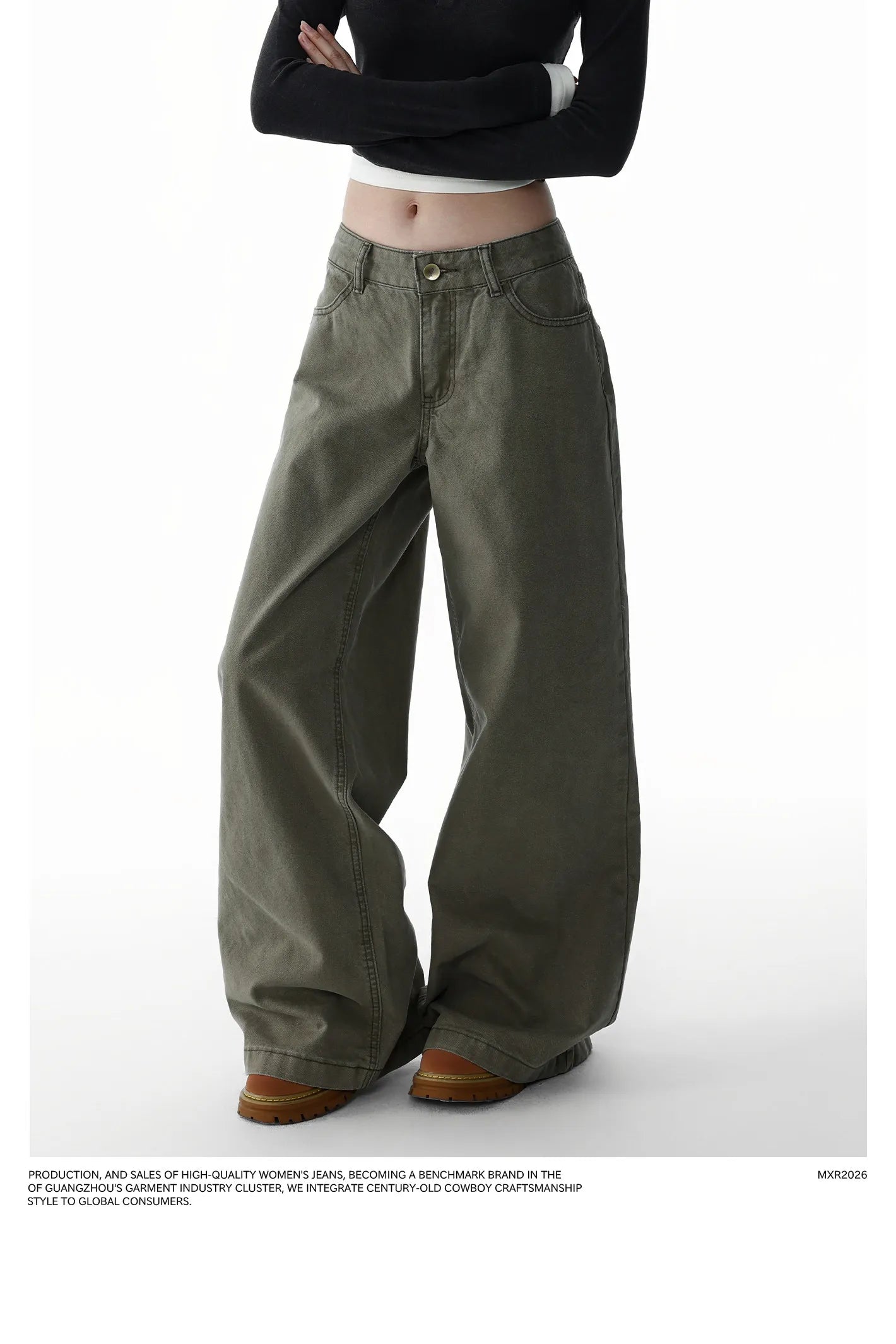 American Vintage 2000s Style High Waist Jeans Pants Spring Fashion Women's Baggy Y2K Wide Leg Denim Trouser Female Clothes